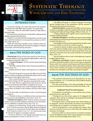 Zondervan Get an A! Study Guide - Systematic Theology